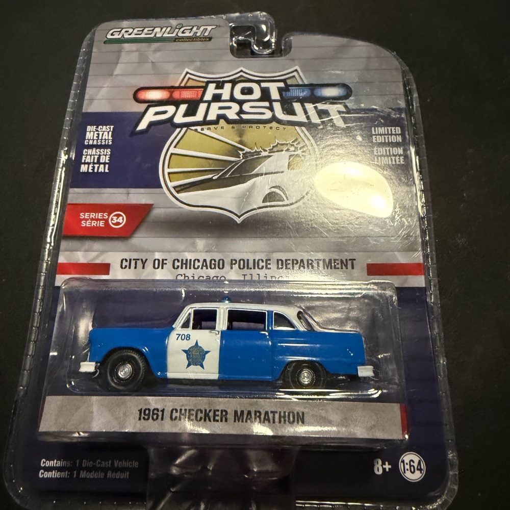 1961 Checker Marathon Police Toy Car - Blue